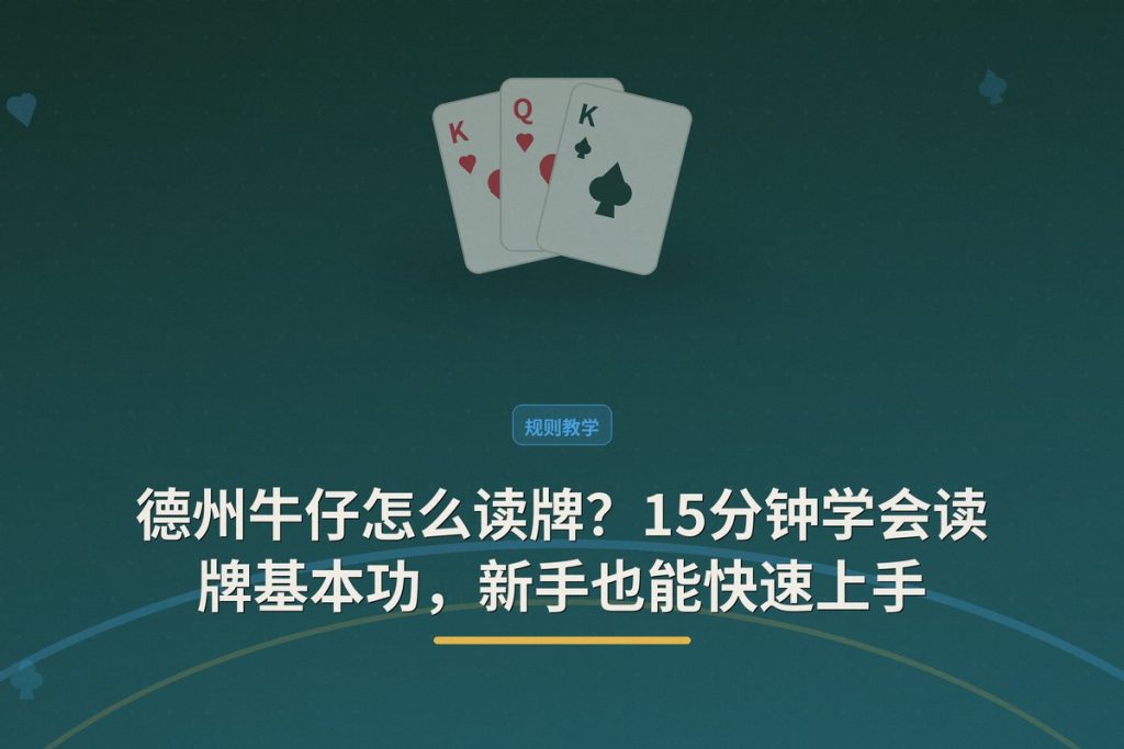 德州牛仔怎么读牌？15分钟学会读牌基本功，新手也能快速上手