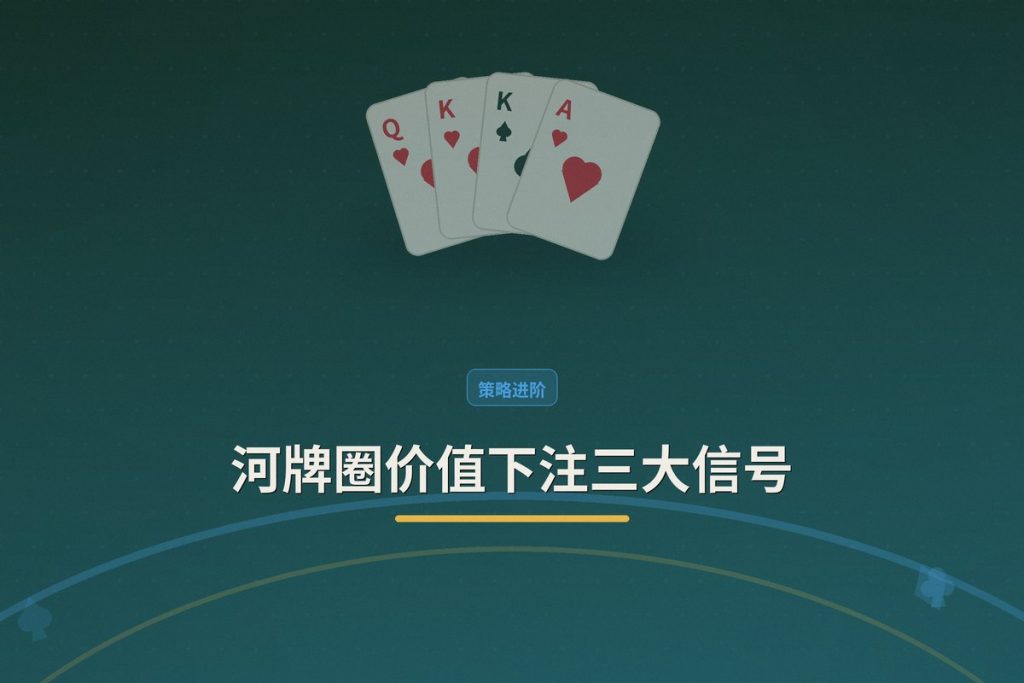 河牌圈价值下注三大信号：什么时候该打价值？